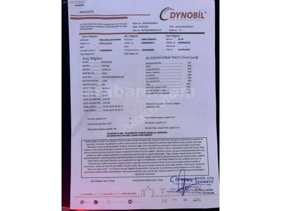 2016 model 236 bin KM COROLLA 1.4 dizel MANUEL PREMİUM