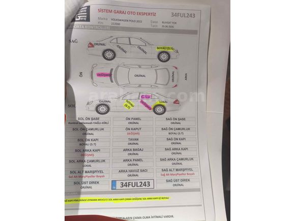 Sahibinden Volkswagen Polo 1.0 Life 2022 Model  222.000 km Gri (Gümüş)