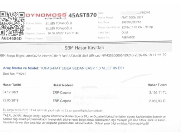 Sahibinden Fiat Egea 1.3 Multijet Easy 2017 Model 