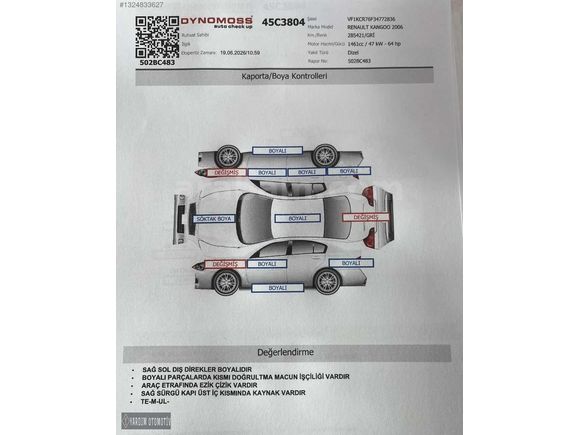 2006 1.5 DCİ KANGO CAMLI KOLTUKLU KLİMALI