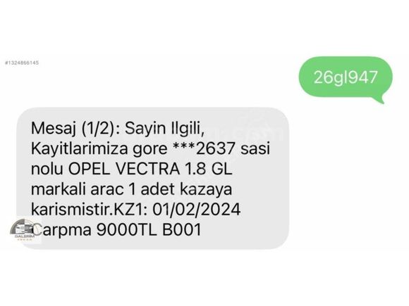 94 MODEL OPEL VECTRA GL 193,000 KM CAM GİBİ MUAYYER BAKIMLI