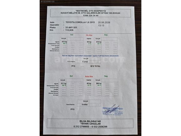 GÜLDALI'DAN 2015MODEL 112000KM'DE HATASIZ 1.6 OTOMATİK COROLLA
