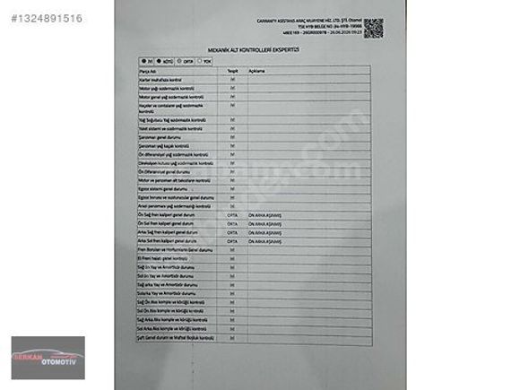 HATASIZ YETKLİ SERVİS BAKIMLI 2024 TRAFİK ÇIKIŞLI