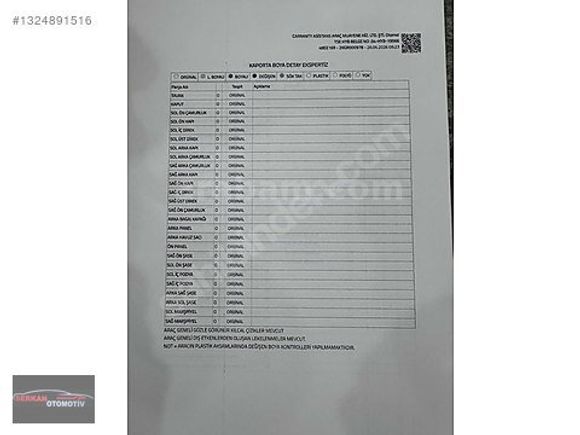 HATASIZ YETKLİ SERVİS BAKIMLI 2024 TRAFİK ÇIKIŞLI