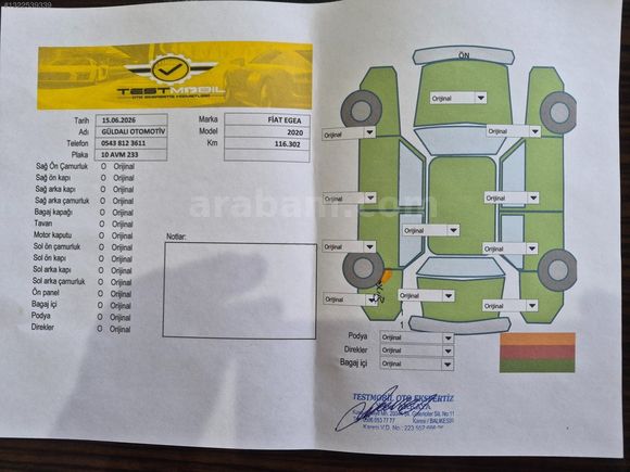 GÜLDALI'DAN 2020MODEL 116000KM'DE BOYASIZ HATASIZ URBAN PLUS