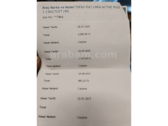 2011 FIAT LİNEA 1.3 MULTİJET ACTIVEPLUS