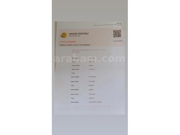 Sahibinden Renault Laguna 1.5 dCi Dynamique 2008 Model