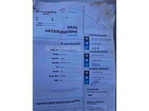 Sahibinden Opel Astra 1.3 CDTI Enjoy 111.Yıl 2011 Model 