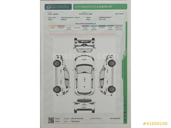 HATASIZ BOYASIZ 2015 Model Renault Clio HB JOY 1.2 16V