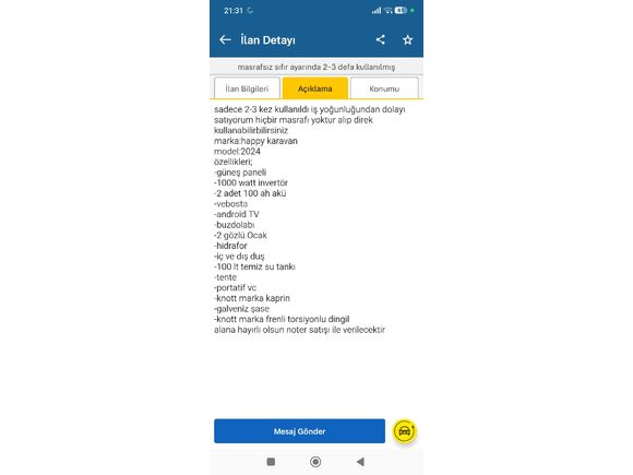 Sahibinden Karavan Çekme Kocaeli