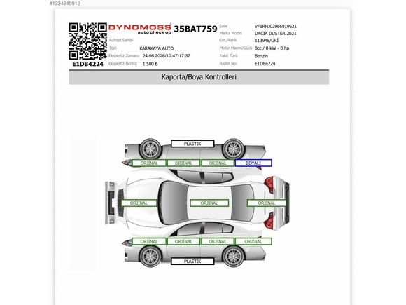 KARAKAYA AUTODAN HATASIZ KUSURSUZ DUSTER