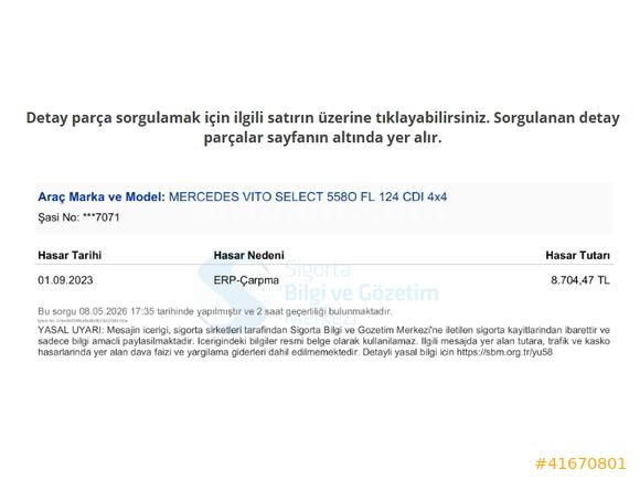 OTOSTORE'DAN Vito Select 124 CDI 5580 4x2 FL 8+1 2022