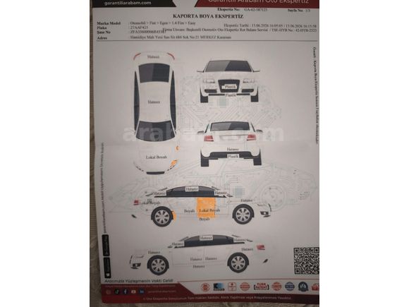 Sahibinden Fiat Egea 1.4 Fire Easy 2020 Model