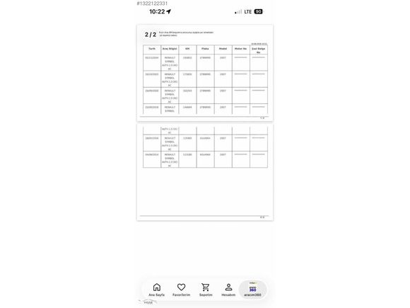 ORJİNAL 207 BİNDE RENAULT SYEMBOL 1.5 DCI KLİMALI FULL BAKIMLI