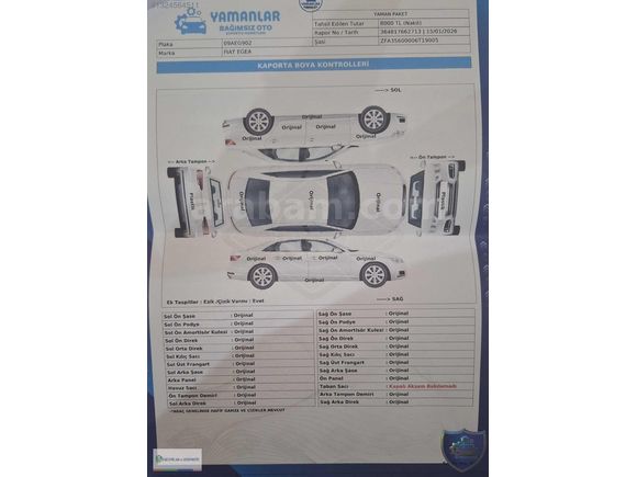 FİAT EGEA DEĞİŞENSİZ 1.3 Multijet 2020 MODEL
