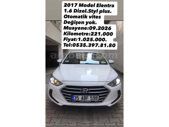 Sahibinden Hyundai Elantra 1.6 CRDi Style Plus 2017 Model  