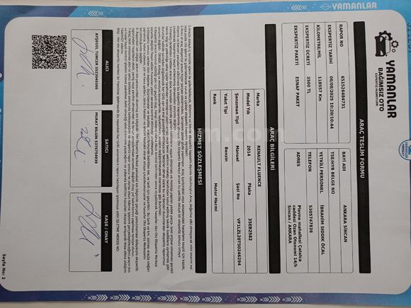 Eksper raporlu Sahibinden Renault Fluence 1.6 Icon 2013 Model