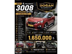 2018 PEUGEOT 3008 1.6 BlueHDİ GT LİNE 142000 KM HASARSIZ