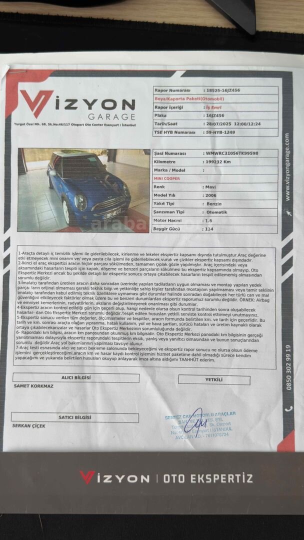 Sahibinden Mini Cooper S 1.6 2006 Model 5