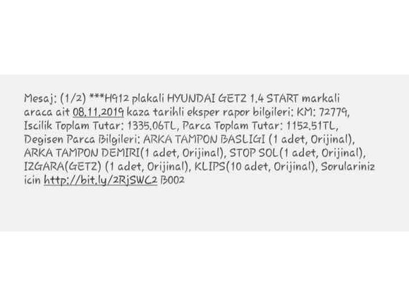 Sahibinden Hyundai Getz 1.4 DOHC Start 2009 Model 