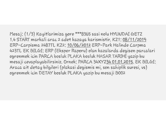 Sahibinden Hyundai Getz 1.4 DOHC Start 2009 Model 