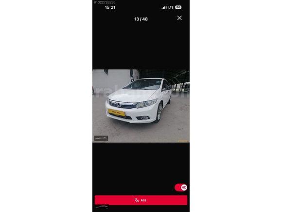ERDALHOCA OTOGALERİDEN 2012 MODEL HONDA CİVİC 1.6 İ VTEC PREMİUM