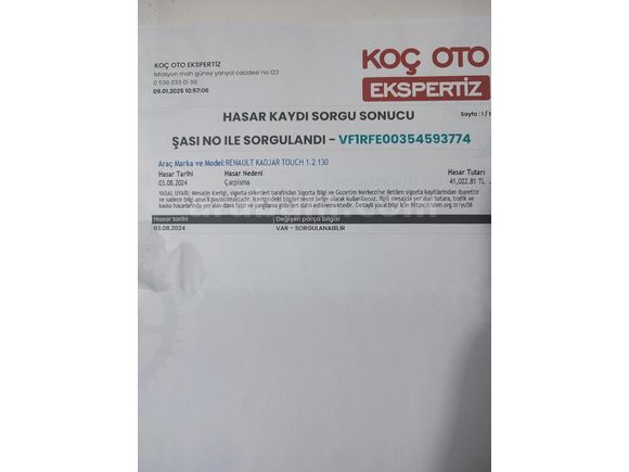 Sahibinden Renault Kadjar 1.2 TCe Touch 2016 Model