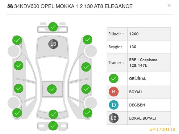 OTOSTORE'DAN Mokka 1.2 Turbo AT8 Elegance 2023