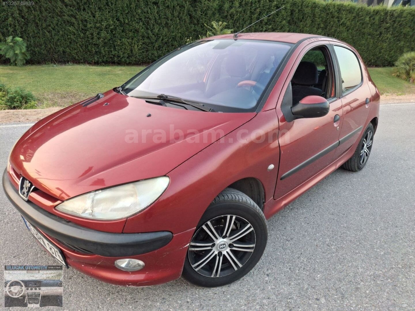 Galeriden Peugeot 206 1.4 XT 2002 Model İzmir 152.000 km Bordo 1