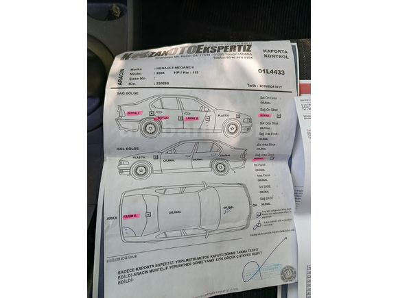 Düşük kilometreli hasar kayıtsız temiz megane 2