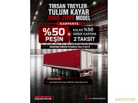 KOÇASLANLAR2 TIRSAN TENTELİ TULUM KAYAR 2008 MODEL