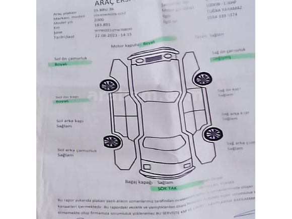 Sahibinden Volkswagen Golf 1.6 Comfortline 2000 Model