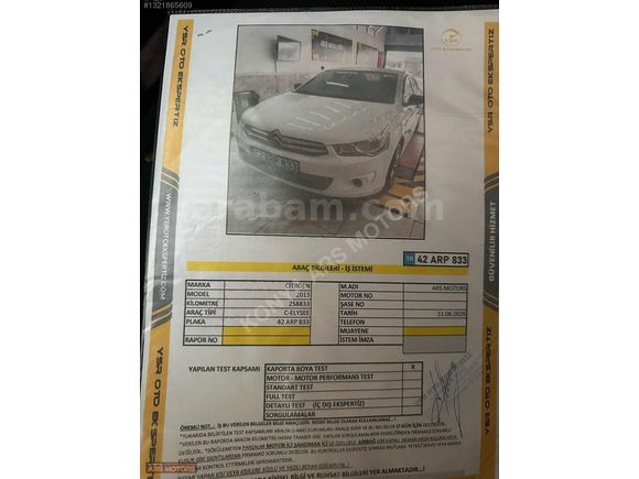 ''KONYA ARS MOTORS'' HATASIZ DEĞİŞENSİZ 1.6HDI C-ELYSEE