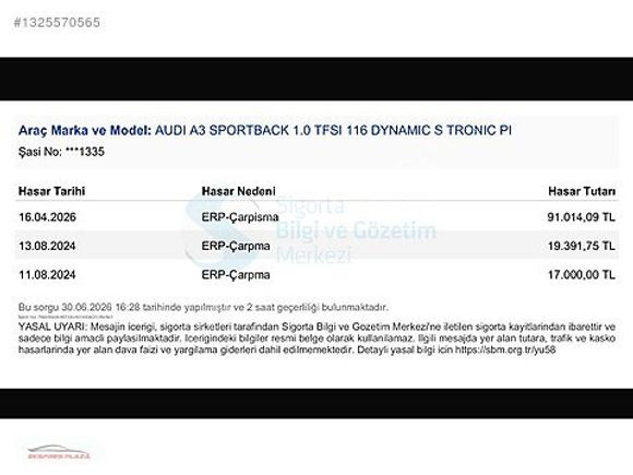 EKSPRES PLAZA'DAN 2017 AUDİ A3 SP 1.0 TFSİ 116 HP DYNAMİC