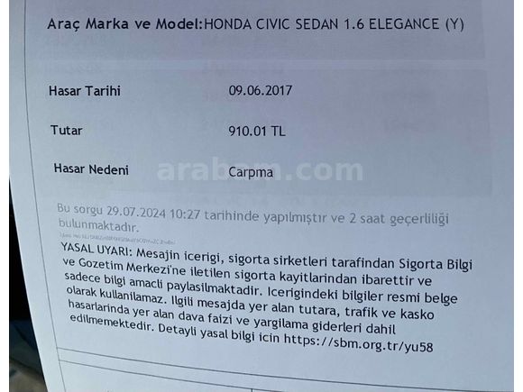 DEĞIŞENSIZ FD6 HONDA CİVİC FULL 
