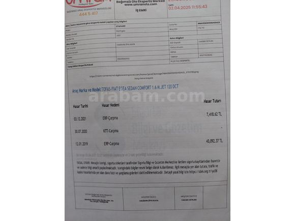 Sahibinden Fiat Egea 1.6 Multijet Easy Plus 2017 Model  213.000 km Bordo