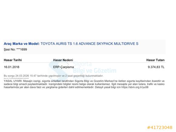 KOÇOĞLU'DAN 2017 Toyota Auris 1.6 Advance Skypack Multidrive S