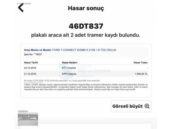 FIRSAT ARACI FORD CONNECT 90 BG DELUXE