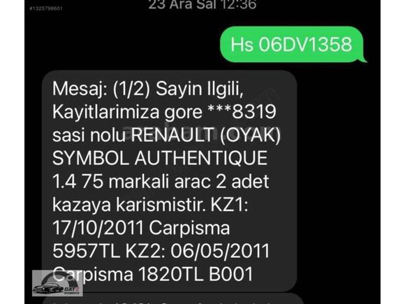 2010 MODEL 1.4 SYMBOL LPG'Lİ AUTHENTIQUE