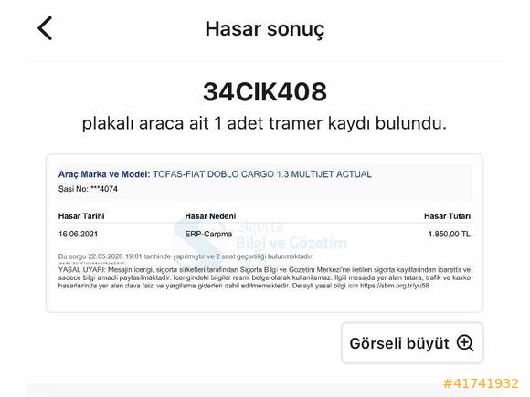 2012 DOBLO 1.3 SAFALİNE