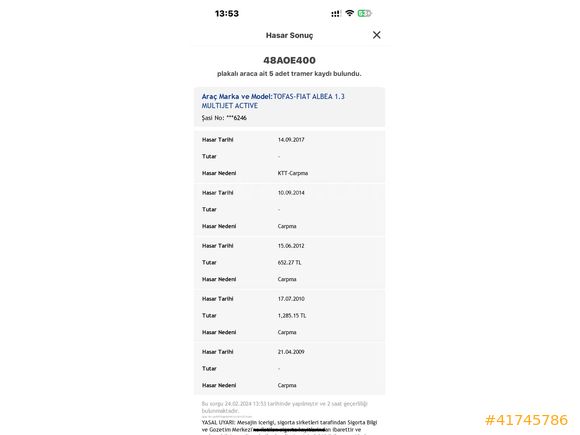 Temiz 1.3 Albea Yeni Vizeli