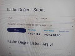 Sahibinden Dacia Sandero 0.9 TCe Stepway Easy-R 2020 Model  68.000 km Mavi (metalik)