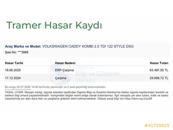2022 VW CADDY 2.0 TDI STYLE CAM TAVAN 36.000 KM EMSALSİZ