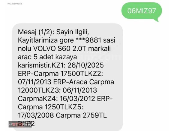 OTTOvizyon'dan/2001 VOLVO/S60 2.0T/293 BİN KM/TAVAN-BGJ BOYASIZ