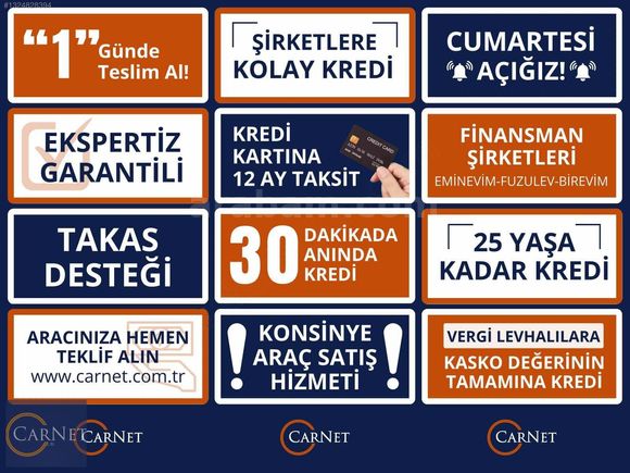 CARNET AUDİ A3 SPORTBACK KLİMA AUTO FAR 17 ÇELİK JANT