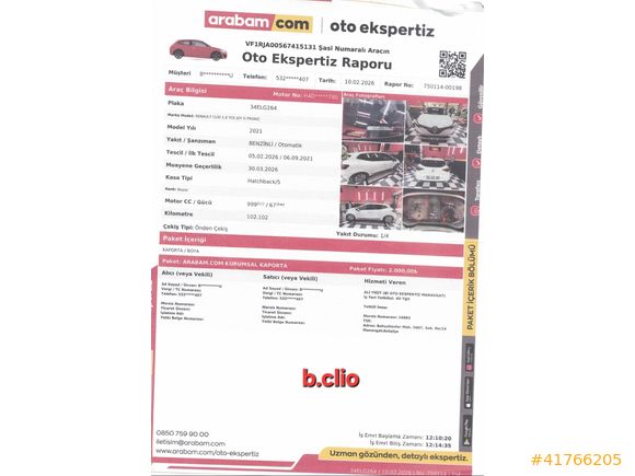 FIRSAT ARACI RENAULT CLIO 1.0 TURBO OTOMATIK