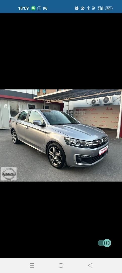 Galeriden Citroen C-Elysée 1.5 BlueHDI Shine 2022 Model İstanbul 85.000 km Füme 7