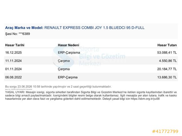SENETLE ÖDEME 2022 EXPRESS COMBI 1.5 BLUEDCI JOY
