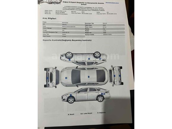 Sahibinden Fiat Linea 1.3 Multijet Active 2008 Model