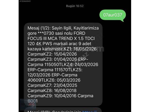 245 binde kondisyon güzeli 24 ay taksit imkanı